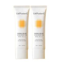 Cell Fusion C Derma Relief Sunscreen Mild Mineral UV Protection Family Daily Sunscreen SPF50+ PA++++ 50ml x 2