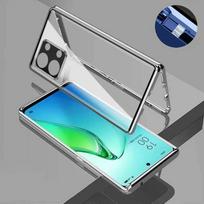 Case for Vivo V60 V70 with Double Sided Tempered-Glass & Metal Frame Phone Bumpers Full Lens Protection Cover for Vivo V60 sidabras