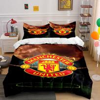 Manchester United logo pattern.  Bedding sets Duvet cover sets Duvet covers Pillowcases(1 * Duvet Cover 2 * Pillowcases without duvet insert) 135x200cm