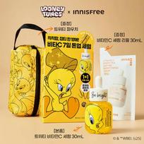 [Tweety leidimas] INNISFREE Vitaminas C Žaliosios arbatos fermentų skaistinamasis serumas 30 ml Papildymo rinkinys (+TWEETY krepšelis)