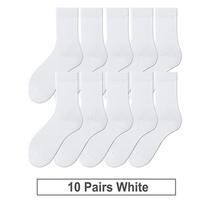 10 porų Naujos vyriškos medvilninės kojinės Nauji stiliai Juodos verslo vyriškos kojinės Minkštos pralaidžios orui Rudeniui Pavasariui vyrams Baltos 10 Pairs One Package gray