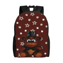 FNAF Siaubo Žaidimas Fredžio Kuprinė Vyrams Moterims Paaugliams Vidurinės Mokyklos Žygiai Kelionės Dieninė Kuprinė Nešiojamo Kompiuterio Peties Krepšys Sportas One Size