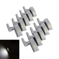 10 vnt Spintelė Spintelė Spinta Drabužių spinta LED vyrių šviesa Namų virtuvė