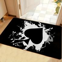 Playing Card Area Mat Outdoor Entrance Floor Decorative Washable Carpet Non-slip Easy To Clean Rug Wrinkle-Resistant Doormat 40x60cm