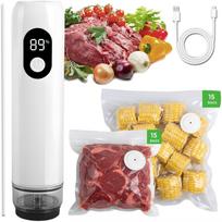 Handheld Vacuum Sealer for Food with Smart Voltage Display, Compact Portable Sealing Machine with 30 Reusable Bags balta