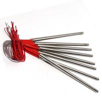 LUJINXUN 10pcs 110V 220V 6x80/82/85/90/95mm Heating Element Mould Cartridge Heater 120W/130W/140W Single Head Heaters Pipe 120W 6x80mm