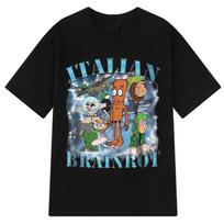 Italian Brainrot Tralalero Tralala Tung Tung Tung Sahur Bombardiro Crocodilo Brr Brr Patapim Funny Meme T-shirt Men Women Tshirt S įvairiaspalvis