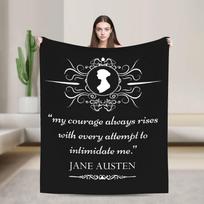 Pride and Prejudice Literary Jane Austen Knitted Blanket Book Lover Flannel Throw Blanket Airplane Travel Rug Piece Lightweight 150x200cm