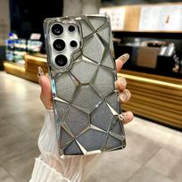 Glitter Phone Cases for Samsung Galaxy S25 Ultra S24 S23 Plating Back Cover For Galaxy S23