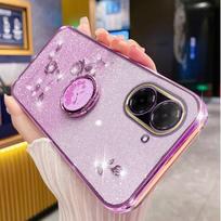 For Xiaomi Redmi A5 4G Global Case Gradient Plating Glitter Ring Holder Case for Redmi A5 171MM Soft Silicone Stand Cover Honor X8b