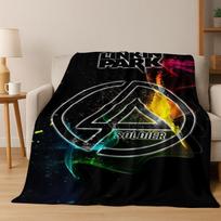 Classic L-Linkin Park Sign Rock Band Art Flannel Blanket,Cozy Soft Throw Blanket for Home Bedroom Bed Sofa Picnic Cover Gift Kid 75x90cm