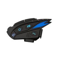 Motorcycle Helmet Headset Bluetooth Intercom Headset FM 2-Rider Communication Headset raudona