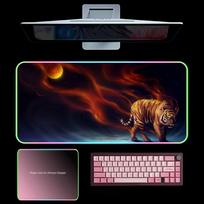 T-Tiger Mouse Pad RGB Gaming Mousepad LED Large Games Mouse pads XXL Keyboard Pad Luminous Desk Mat Backlit RGB600x300x3mm