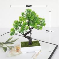 Garden Arrangement Ornaments Plastic Plants Bonsai Small Tree Pot Fake Plant Potted Flower Home Room Table Decoration 2028 žalia
