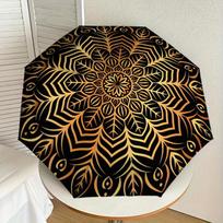 1pc Mandala, Gold Themed Umbrella -Home Travel Portable Outdoor Accessories, Multi-functional Umbrella Gift081640