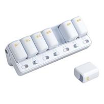 Divided Medicine Box Pill Weekly Organizer Dustproof Moisture-Proof Large Capacity Travel Pill Tablet Storage Case šviesiai mėlyna spalva