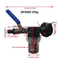 4Pc Set Water tank outlet accessories IBC S60 * 6 adapter 3/8 '' quick connect nipple 1/2 stainless steel straight through valve