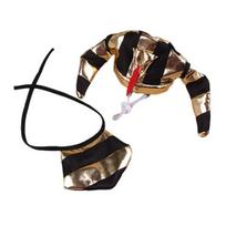 Naminio gyvūno Cosplay Egipto faraono kostiumo rinkinys Senovės faraono skrybėlė ir reguliuojamas seilinukas mažoms ir vidutinėms katėms, šunims set