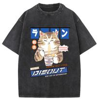 T Shirt Homme Coton Culotte Japonaise Hommes Blusa Masculina Style Cat Anime Graphic Tops Summer Oversized Clothing S