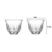 2pcs Sets Personalized Transparent Water Cup Creative Kung Fu Tea Cup Drinkware Small Tea Cup Household Drinking Glasses Gifts 2pcs
