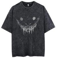 Vintage Washed Oversized ShortSleeve TShirt Featuring Berserk Guts In Berserker Armor Dragonslayer Sword and Giant Wolf Head Sketch Graphic Print M
