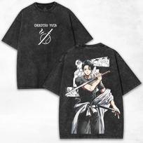 Hot Anime Jujutsu Kaisen Okkotsu Yuta Print Tshirt Men Women Tshirts Short Sleeve Clothing Washed Cotton T Shirt Harajuku Tops S