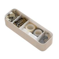 Drawer Storage Box, with Removable Partition Panel Container, Stackable Space Saving Storage Bin for Household A