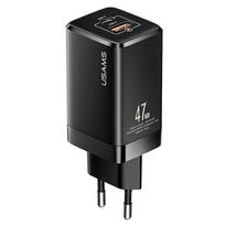 Ładowarka Sieciowa T41 Usb-C+Usb Gan 47W Pd+Qc (Only Head) Fast Charging Czarny