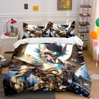 Golden armored warrior motif. Bedding sets Duvet cover sets Duvet covers Pillowcases(1 * Duvet Cover 2 * Pillowcases without duvet insert) 135x200cm