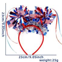 American Flag Headband, Party Decor, Fringe Headpiece, Headband as the picture