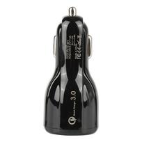 3a Qc3.0 4usb automobilinio žiebtuvėlio įkroviklis 12-24v automobilinio greitojo įkroviklio adapteris su LED lempute, skirtas iPhone automobilinio telefono įkrovikliui 2USB juoda