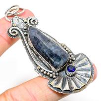 Sunstone In Lolite,Topaz 925 Sterling Silver Jewelry Pendant 3.15  M8p38