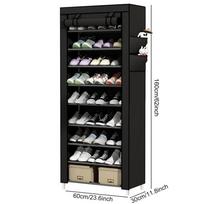 10 Layers Shoe Cabinet, Dustproof Shoe Rack At The Door Of The Home, Simple Storage, Space-Saving And Economical Shoe Rack juoda