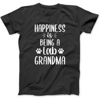 Lab Grandma Happiness Labrador Retriever T-Shirt, Sweatshirt, Hoodie for Men Women Kids Made in Canada Black S įvairiaspalvis