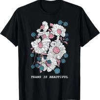 Transas yra gražus LGBT translyčių pasididžiavimo mėnuo LGBTQ sąjungininkas T-shirt, 100% medvilnė S juoda