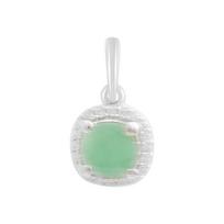 Silver pendant with emerald 0.666ct (2206231) smaragdas