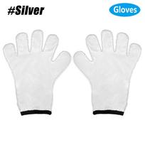 1Pair Sauna Gloves & Socks, Shower Reusable Workout Sweat Gloves for Home Bathing Sports Women Men Steam Room for Dry Hand Foot Gloves-Silver