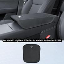 Suede Armrest Box Pad Cover For Tesla Model 3 Highland Model Y Juniper Car Central Control Armrest Protector Mat Car Accessories