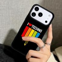 Capa Case for iPhone 17 Air 16 Pro Max 15 Plus 11 13 Mini 14 12 Back Phone Cover Love Techno Music Quotes soft iPhone 14