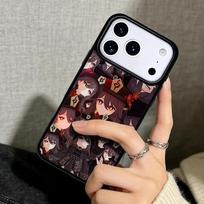Capa Case for iPhone 17 Air 16 Pro Max 15 Plus 11 13 Mini 14 12 Back Phone Cover Hu Tao Genshin Impact Cartoon iPhone 15 Plus