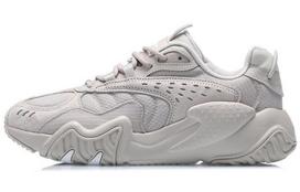 Li Ning Cat Paw Lite Fabric Cushioning Slip Resistant Abrasion Resistant Low top Running Shoes Men's Gray AGLQ107-2 39.5