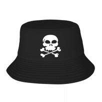 Custom Jolly Roger Skull Pirate Flag Bucket Hat Women Unisex Fashion Summer Beach Sun FisherUnisex Cap