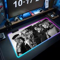 HD J-Jojo B-Bizarre A-Adventure Mouse Pad Gamer Luminescence Led Mouse Pad Gaming Table Rgb Deskmat Keyboard Pc Mousepad RGB600x300x3mm