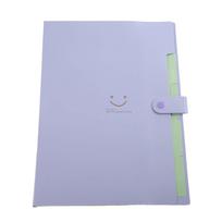 Colour Expanding File Folder 5 Pockets Durable A4 Letter Size Organizer Water Dividers Home//School Craft Storage Organizer violetinė