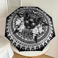 1pc Cat Mandala Print Umbrella , Multi-functional Umbrellafor Men & Women, Valentine's Day Anniversary Gift0818153
