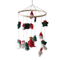Kalėdinės prakartėlės Mobilus rankų darbo šventinis darželio dekoras su elniu, medžiu, minkštas, kūdikiams saugus kabantis žaislas, dovanos Christmas Tree