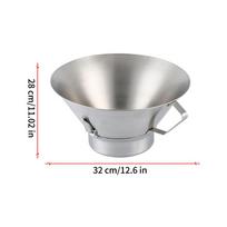 French Fries Oil Strainer Stainless Steel Grease Funnel Food Draining Bowl with Oil Catcher for Home Kitchen Oil Strainer