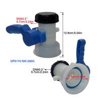 IBC 1000L Ton Barrel Valve Fitting 75mm S60 To S60x6mm IBC Tank Adapter 2inch Thread Valve Coupling For Outdoor Rain Bucket (as the picture,IBC Valve)