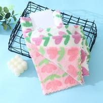 4 Piece Reusable Microfiber Kitchen Dish Cloth Absorbent Dishtowel Household Wipes  Dining Table Style F