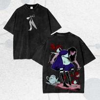 Alice Madness Returns Washed Tshirt Personality Clothes Suitable for All Seasons Plus Size Unisex Streetwear High Quality Soft S
